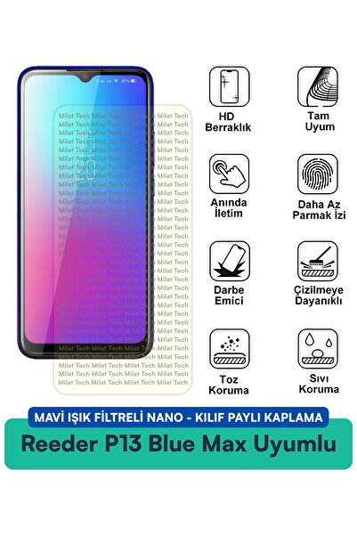 Milat Tech Reeder P13 Blue Max 2021 مع فلتر الضوء الأزرق وحافظة نانو متوافقة ...