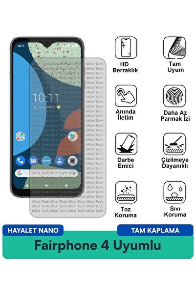 Milat Tech فيلم حماية الشاشة Fairphone 4 Ghost Nano مقاوم للخدوش والصدمات
