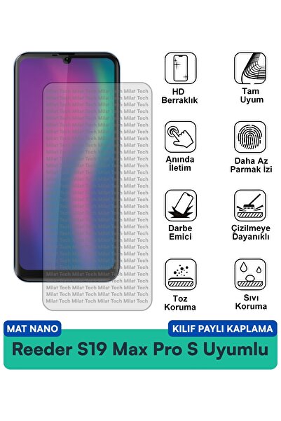 Milat Tech حافظة Reeder S19 Max Pro S Edge Mat Nano متوافقة مع طبقة حماية الش...