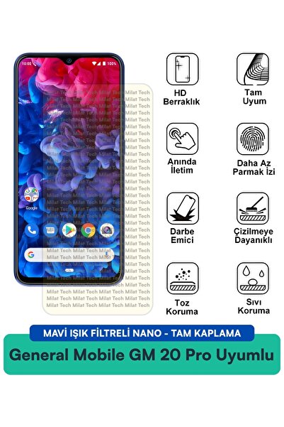 Milat Tech فيلم حماية الشاشة النانوي المزود بفلتر الضوء الأزرق من جنرال موباي...