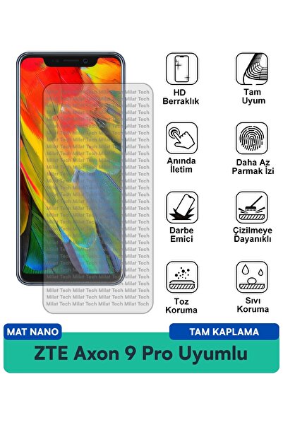 Milat Tech فيلم حماية الشاشة ZTE Axon 9 Pro Mat Nano يقلل من الانعكاس ومقاوم ...