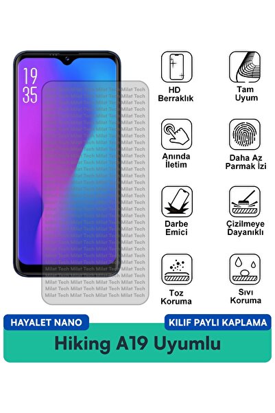 Milat Tech غطاء حماية شاشة متوافق مع هاتف Hiking A19 Ghost Nano مقاوم للخدوش ...
