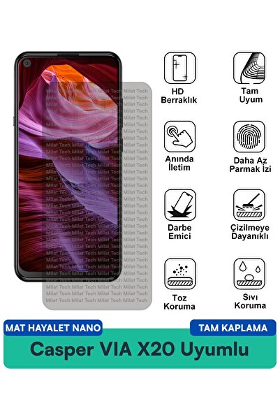 Milat Tech طبقة حماية للشاشة من Casper VIA X20 Matte Ghost Nano مقاومة للخدوش...