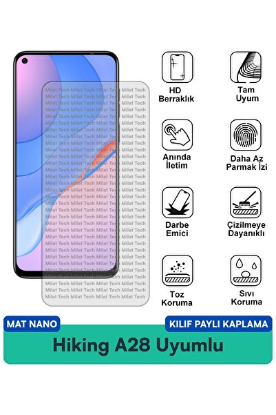 Milat Tech غطاء نانو حصيرة A28 للمشي لمسافات طويلة متوافق مع فيلم حماية الشاش...