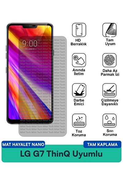 Milat Tech طبقة حماية للشاشة من LG G7 ThinQ Mat Hayalet Nano مقاومة للخدوش وا...