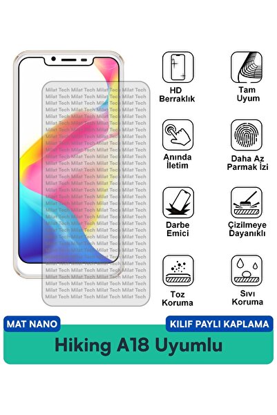 Milat Tech غطاء حماية للشاشة متوافق مع غطاء Hiking A18 Mat Nano مقاوم للخدوش ...