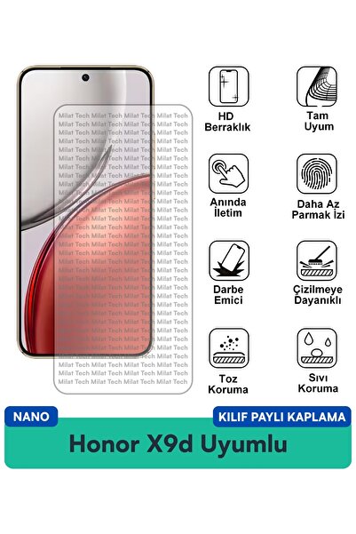 Milat Tech حافظة Honor X9d Nano متوافقة مع طبقة حماية الشاشة، لا تسبب تشابك ب...