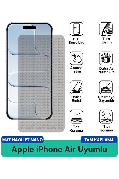 Milat Tech فيلم حماية الشاشة Apple iPhone Air Mat Ghost Nano يقلل من الانعكاس...