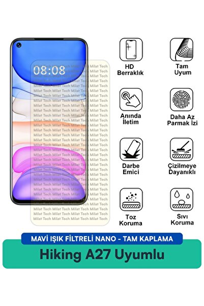 Milat Tech طبقة حماية للشاشة من نوع Hiking A27 مع فلتر الضوء الأزرق، مقاومة ل...