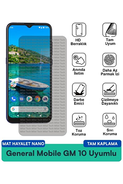 Milat Tech فيلم حماية الشاشة جنرال موبايل GM 10 مات هايلايت نانو مقاوم للخدوش...