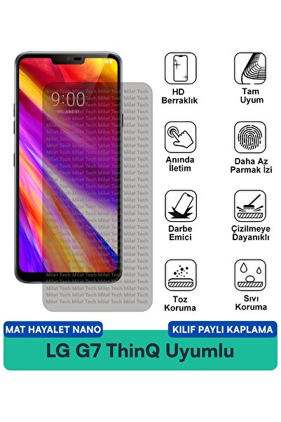 Milat Tech غطاء حماية نانو ماتي لهاتف LG G7 ThinQ متوافق مع طبقة حماية الشاشة...