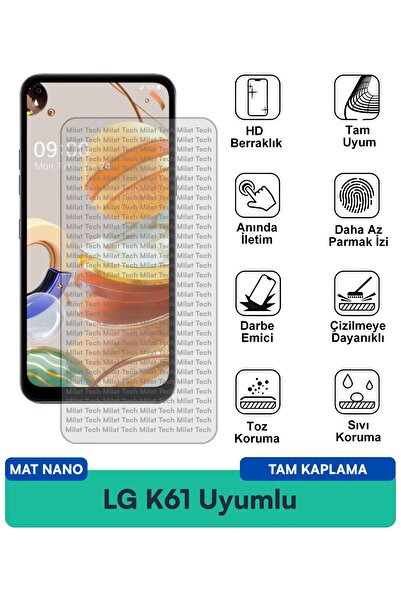 Milat Tech واقي شاشة LG K61 مات نانو مقاوم للخدوش والصدمات