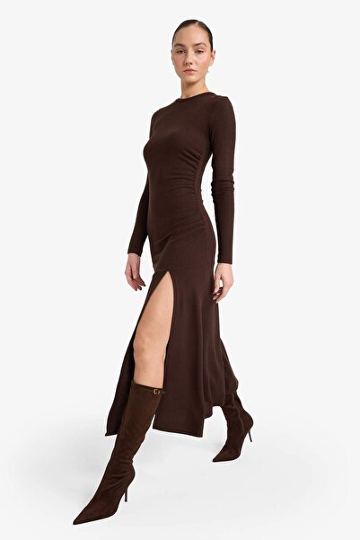 DeFacto Μίντι φόρεμα με μακρύ μανίκι άνοιγμα G6503AX25AU