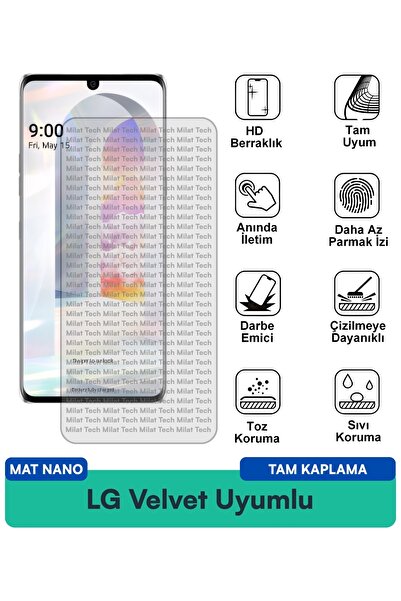 Milat Tech طبقة حماية للشاشة من LG Velvet Matte Nano مقاومة للخدوش والصدمات