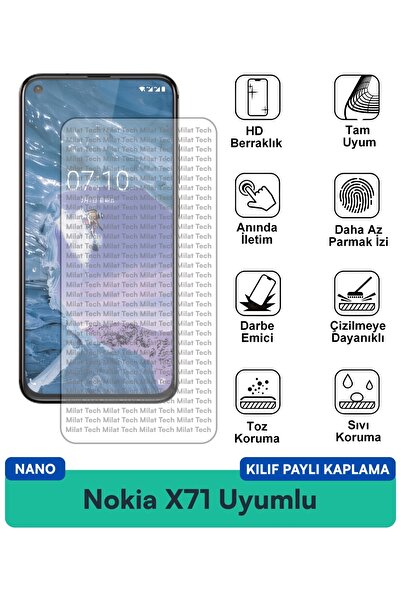 Milat Tech غطاء حماية نانو لهاتف نوكيا X71 متوافق مع فيلم حماية الشاشة مقاوم ...