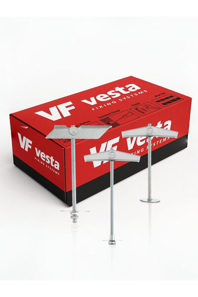 VESTA HTZ Kanatlı Vidalı Askı Dübeli M4x100 50'li Paket | Metal Alçıpan Askı ...