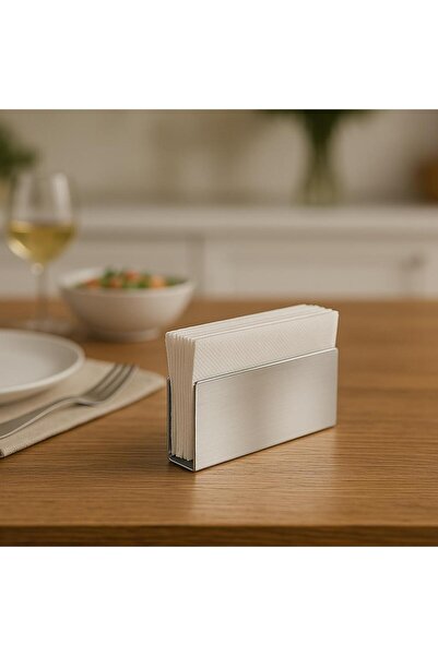 ÖZBURAK 6'lı Lüx Mat Paslanmaz Çelik Peçetelik