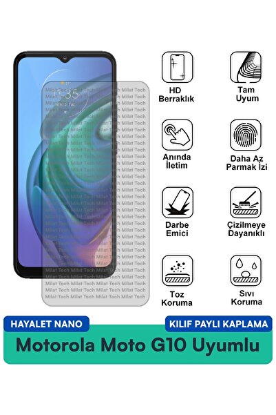 Milat Tech حافظة موتورولا موتو جي 10 هايلايت نانو متوافقة مع طبقة حماية مقاوم...