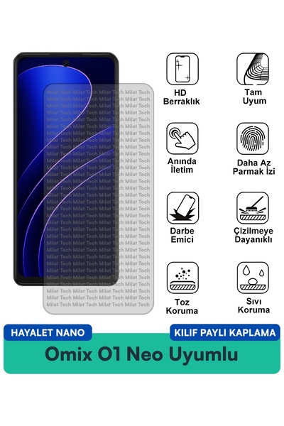 Milat Tech حافظة Omix O1 Neo Ghost Nano متوافقة مع الحماية من البقع ومضادة لب...