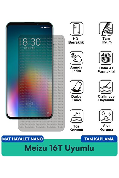 Milat Tech طبقة حماية للشاشة من Meizu 16T Matte Ghost Nano مقاومة للخدوش والص...