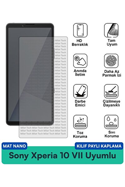 Milat Tech غطاء حماية نانو مطفي لهاتف سوني إكسبيريا 10 السابع متوافق مع فيلم ...