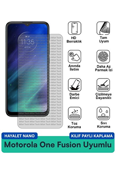 Milat Tech حافظة موتورولا ون فيوجن جايليت نانو متوافقة مع طبقة حماية الشاشة م...