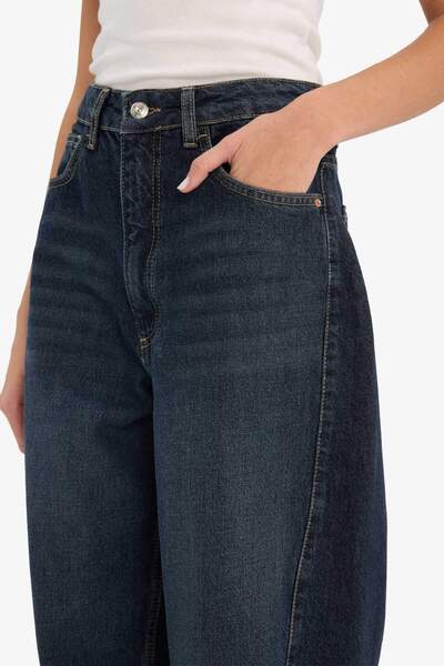 DeFacto Pantaloni lavabili din denim Barrel Fit talie înaltă G6540AX25CW