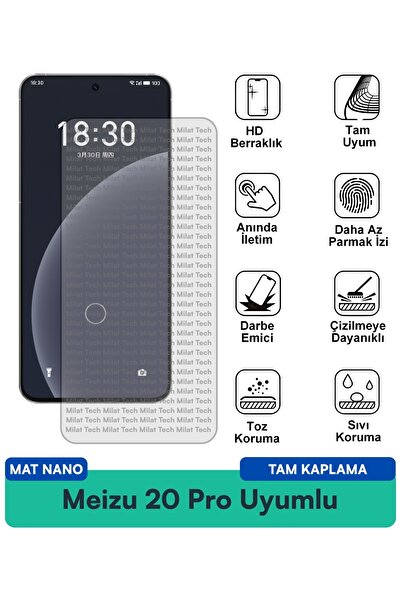 Milat Tech طبقة حماية للشاشة من Meizu 20 Pro Matte Nano، حماية من الخدش ومقاو...