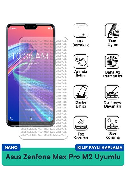 Milat Tech حافظة نانو لهاتف Asus Zenfone Max Pro M2 متوافقة مع طبقة حماية للش...