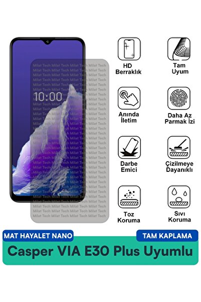 Milat Tech طبقة حماية للشاشة من Casper VIA E30 Plus Mat Ghost Nano مقاومة للخ...