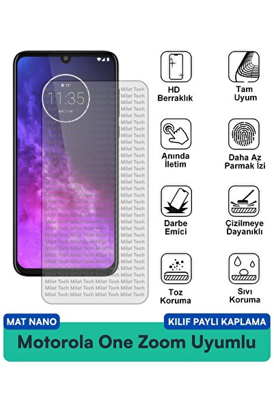 Milat Tech غطاء حماية نانو متوافق مع هاتف موتورولا وان زوم مع طبقة حماية للشا...