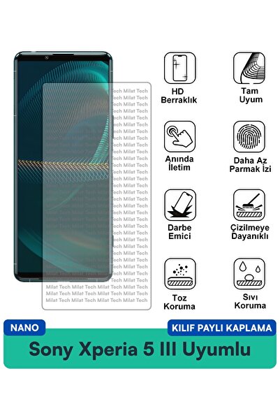 Milat Tech For sony xperia 5 ii nano case compatible screen protection film a...