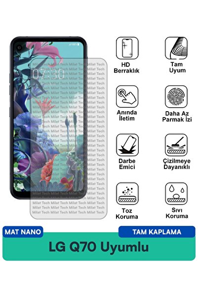 Milat Tech فيلم حماية الشاشة LG Q70 Mat Nano يقلل من إجهاد العين ومقاوم للبقع...