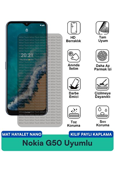 Milat Tech حافظة نوكيا G50 مات هايت نانو متوافقة مع طبقة حماية الشاشة، خصوصية...