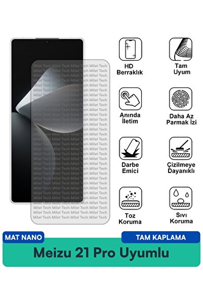 Milat Tech طبقة حماية للشاشة من Meizu 21 Pro Matte Nano مقاومة للخدوش والصدمات