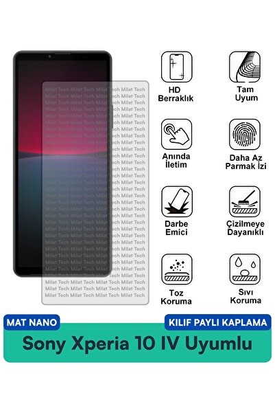 Milat Tech غطاء حماية نانو متوافق مع هاتف سوني إكسبيريا 10 II، فيلم حماية للش...