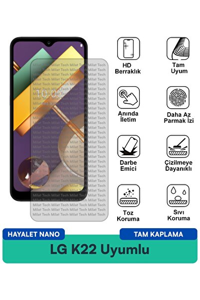 Milat Tech طبقة حماية للشاشة من LG K22 Ghost Nano، طبقة حماية للخصوصية، طلاء ...