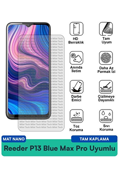 Milat Tech فيلم حماية الشاشة Reeder P13 Blue Max Pro Matte Nano يقلل من الانع...