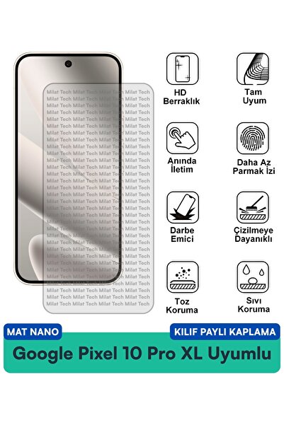Milat Tech غطاء حماية نانو متوافق مع هاتف جوجل بيكسل 10 برو إكس إل، فيلم حماي...