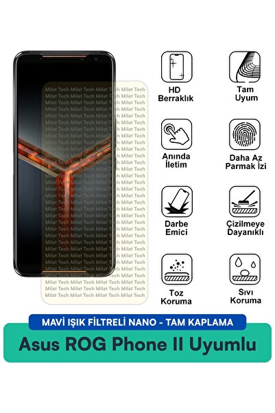 Milat Tech طبقة حماية للشاشة من النانو لهاتف Asus ROG Phone II مع فلتر الضوء ...