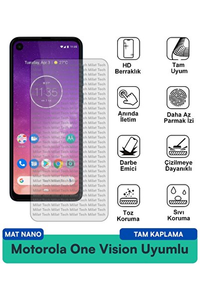 Milat Tech طبقة حماية للشاشة من موتورولا ون فيجن مات نانو مقاومة للخدوش والصدمات