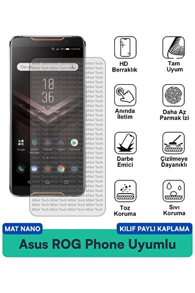 Milat Tech غطاء حماية نانو متوافق مع هاتف Asus ROG Phone II مع طبقة حماية للش...