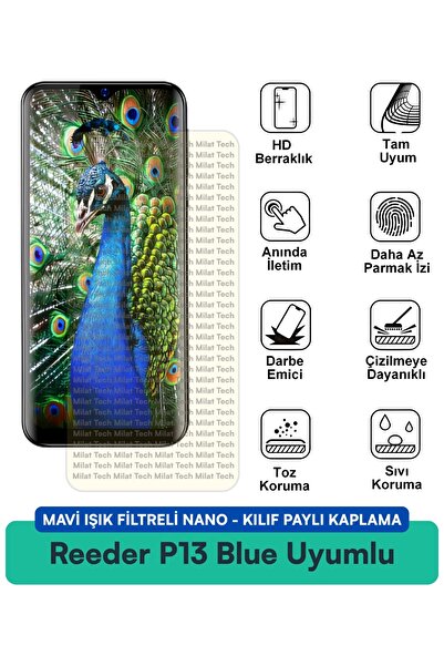 Milat Tech فلتر الضوء الأزرق Reeder P13 Blue Max Pro مع غطاء نانو متوافق مع و...
