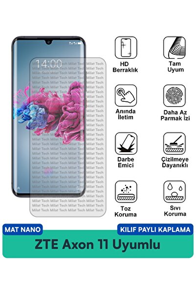 Milat Tech غطاء حماية نانو متوافق مع هاتف ZTE Axon 11، يحمي الشاشة ويقلل من ا...