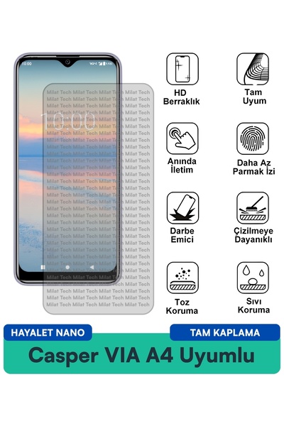 Milat Tech طبقة حماية للشاشة من كاسبر فيا A4 هايلايت نانو مقاومة للبقع ومقاوم...