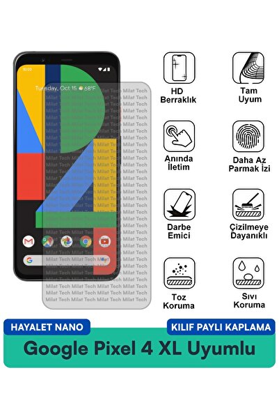 Milat Tech غطاء حماية نانو لهاتف جوجل بيكسل 4 إكس إل متوافق مع فيلم حماية الش...
