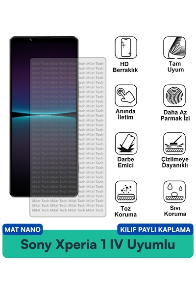 Milat Tech حافظة Sony Xperia 1 III Matte Nano متوافقة مع طبقة حماية الشاشة مق...
