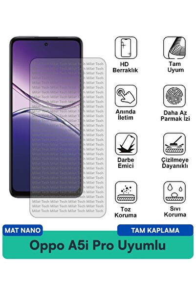 Milat Tech فيلم حماية الشاشة نانو مات لهاتف أوبو A5i Pro يقلل من إجهاد العين ...