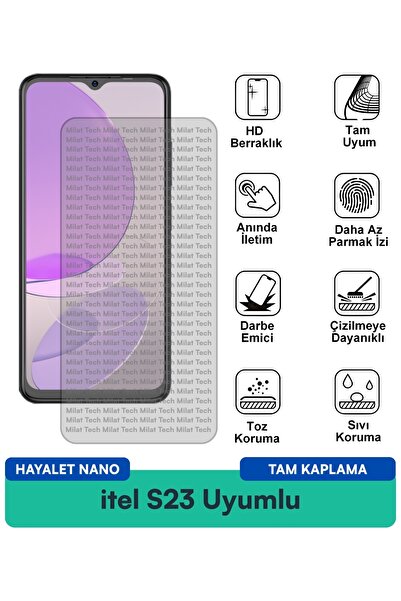 Milat Tech Itel S23 Hayalet Nano Screen Protection Film Resistant to Scratche...