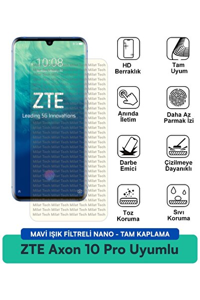 Milat Tech طبقة حماية للشاشة من ZTE Axon 10 Pro مع فلتر الضوء الأزرق، مقاومة ...
